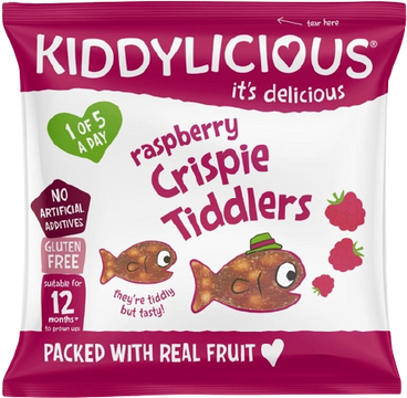 Kiddylicious Chrumkavé malinové rybičky 12 g