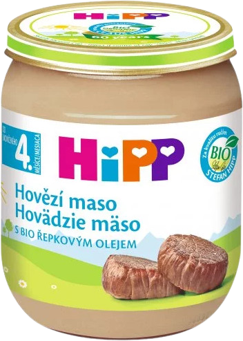 HiPP Príkrm BIO Hovädzie mäso - pyré 125 g