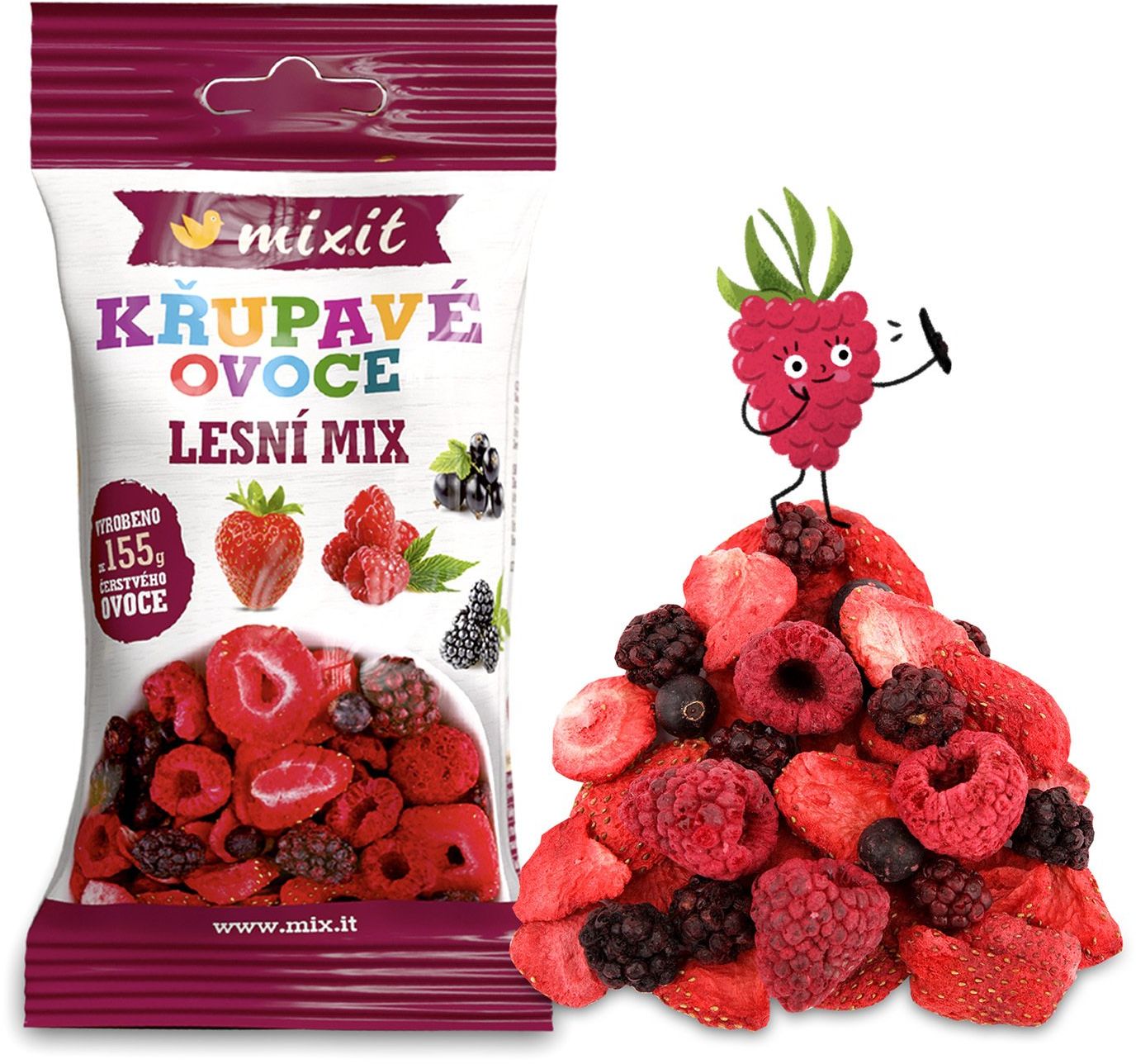 Mixit Chrumkavé ovocie do vačku lesný mix, 20 g
