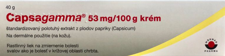 Capsagamma 53 mg/100 g krém 40 g
