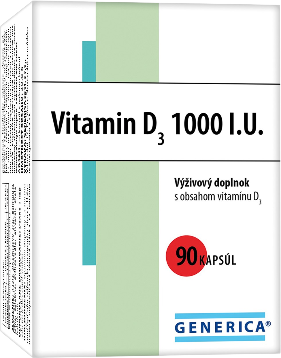 Generica Vitamin D3 1000 I.U. 90 kapsúl