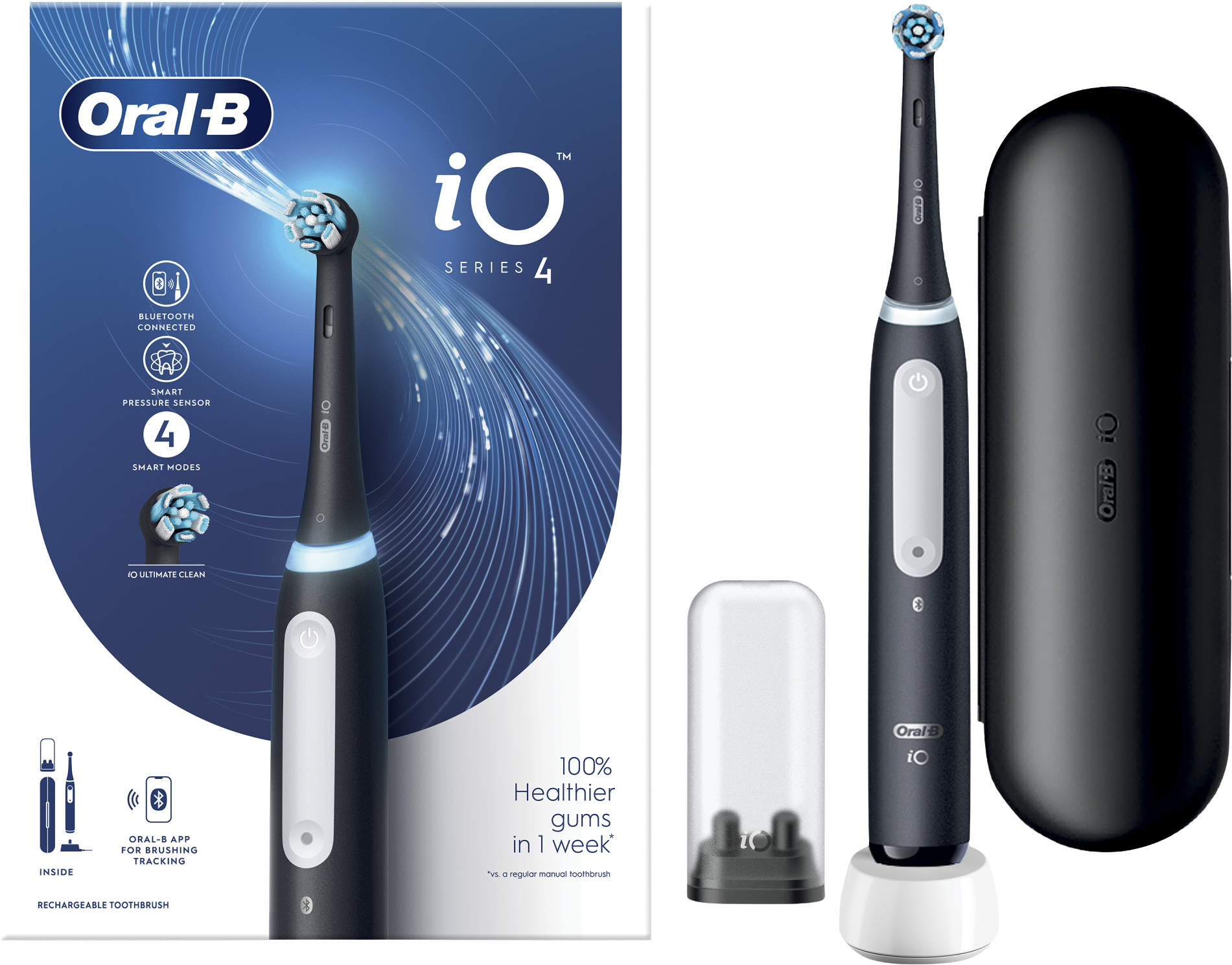Oral-B iO Series 4 Black Elektrická Zubná Kefka