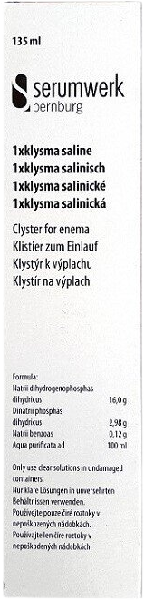 Serumwerk Bernburg Klyzmu solného roztoku 135 ml