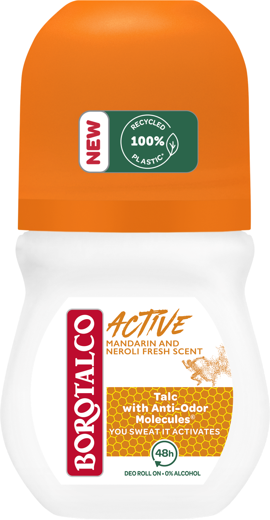 Borotalco Active Mandarin and Neroli Fresh, Roll-on antiperspirant dezodorant Unisex 50 ml