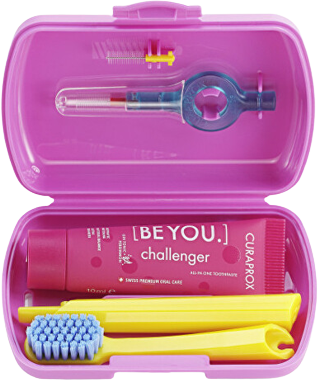 Curaprox Cestovný Set ružový 6 ks