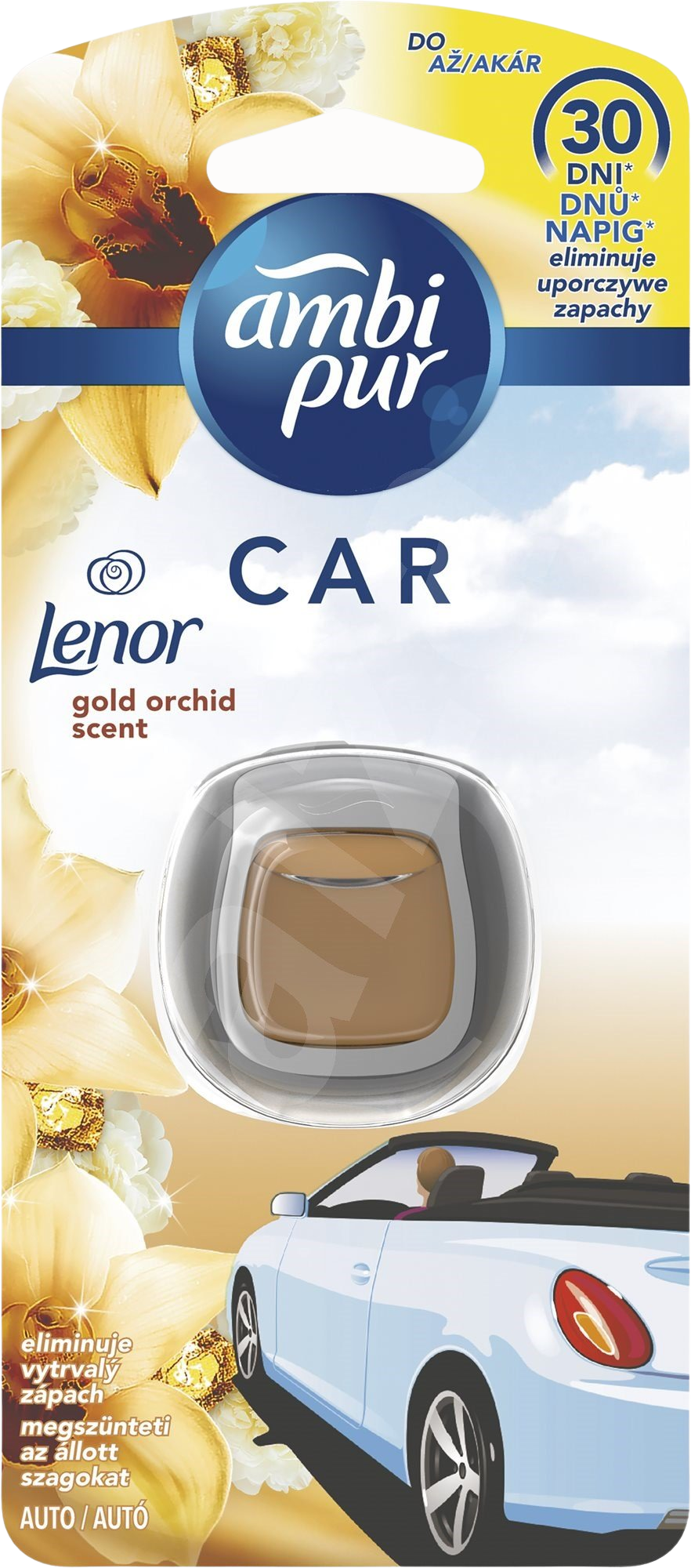 Ambipur Gold Orchid osviežovač vzduchu do auta 2 ml