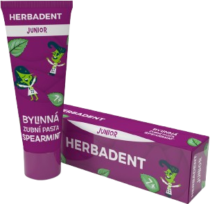 Herbadent JUNIOR Bylinná zubná pasta Spearmint 75 g