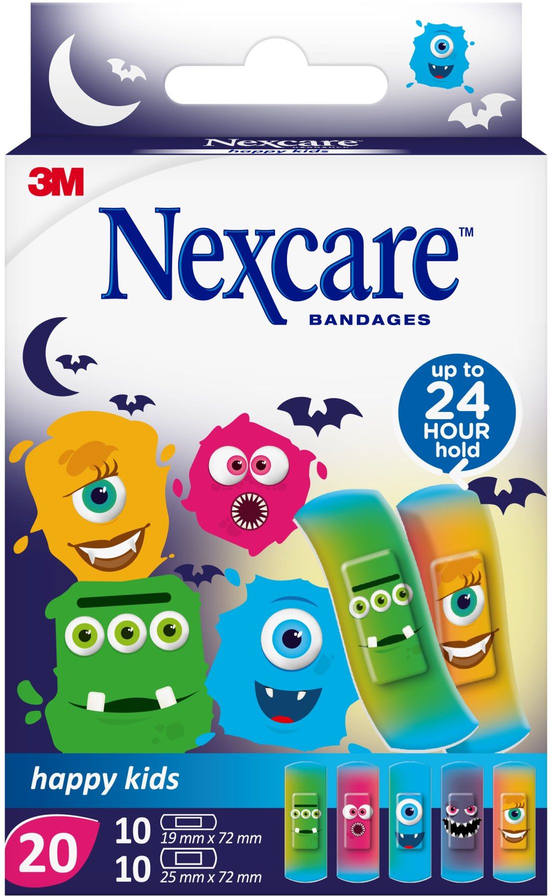 3M Nexcare Happy Kids náplasť strašidielka 20 ks