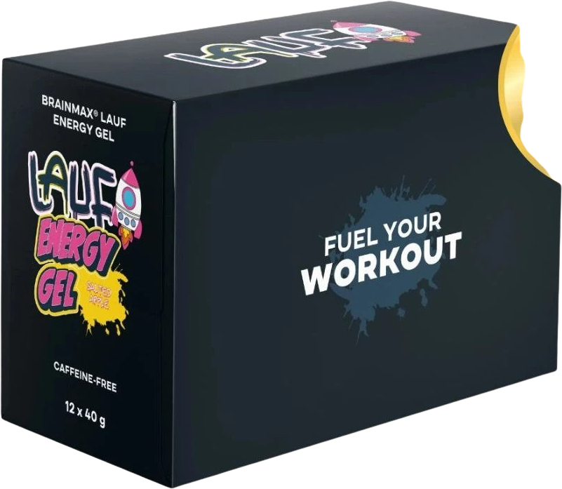 BrainMax LAUF Energy Gel Slané jablko bez kofeinu 12 x 40 g