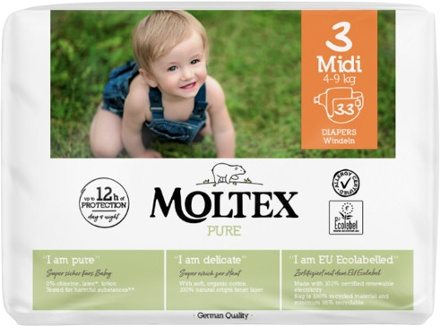 Moltex Plienky Pure Midi 33 ks