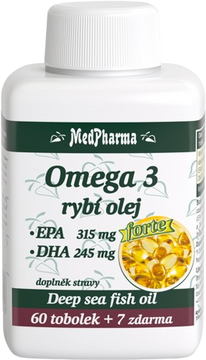 MedPharma OMEGA 3 rybí olej forte - EPA, DHA 67 kapsúl