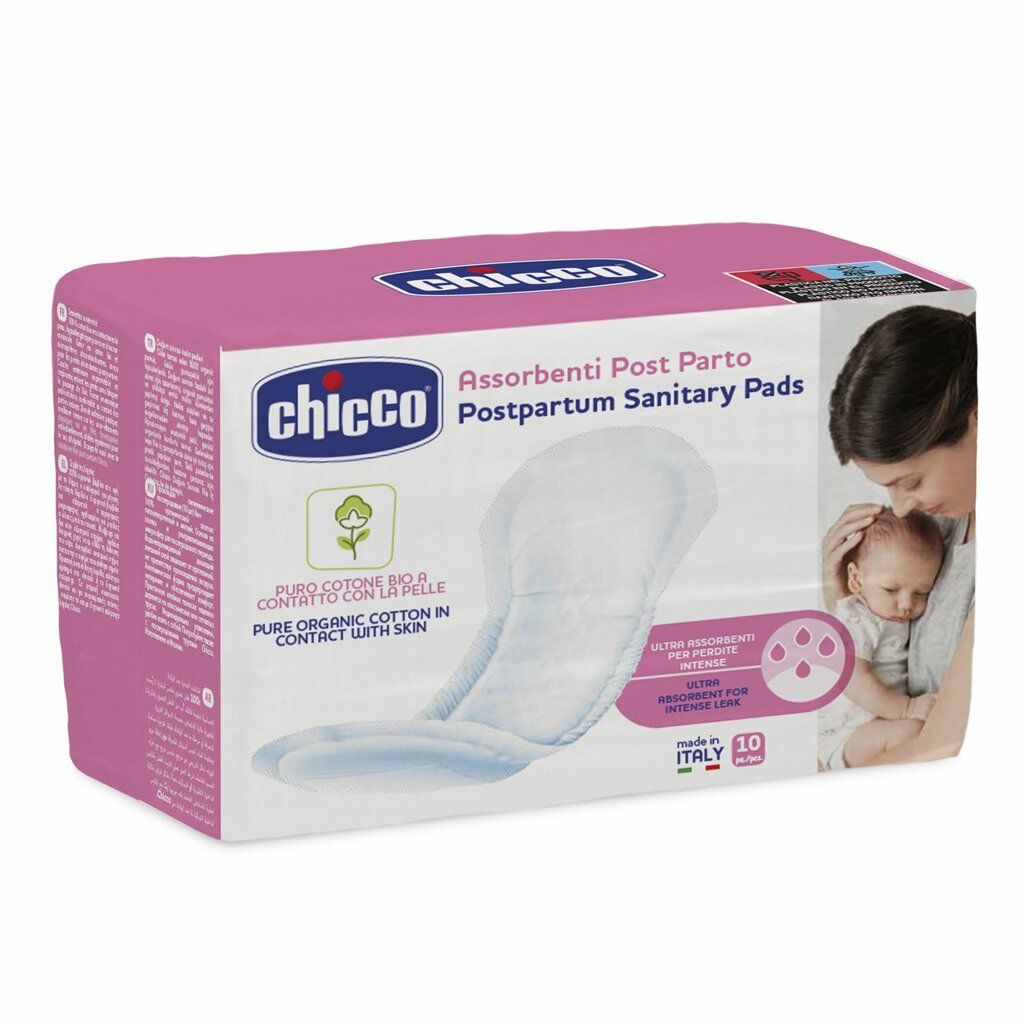 Chicco Vložky popôrodné 100% organická bavlna 10 ks