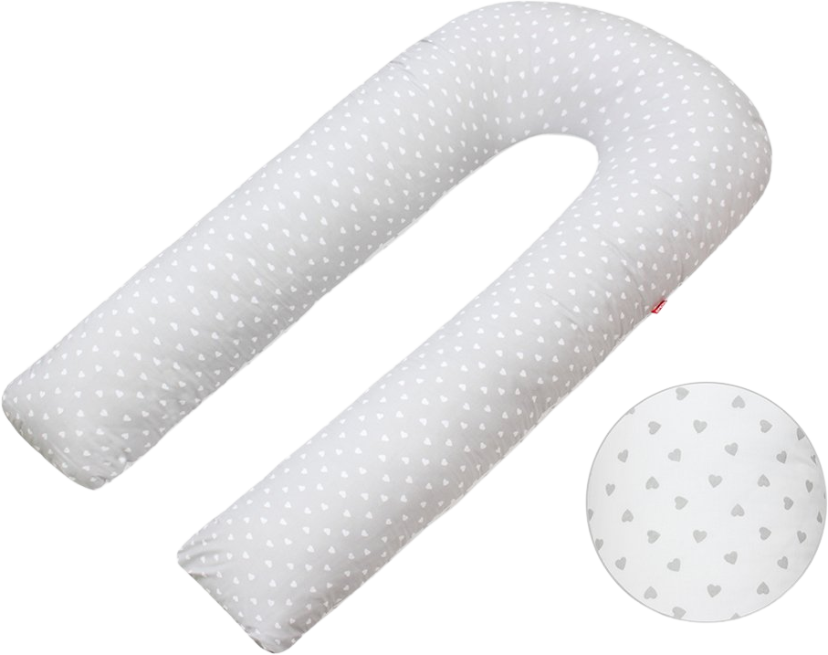 Scamp Tehotenský vankúš/tvar U 80 × 150 cm - Little Heart Grey