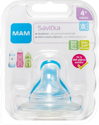 MAM Cumlík na fľašu nevylievací 4+ mesiace