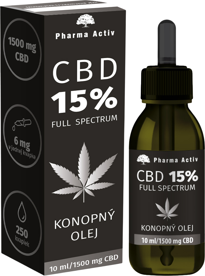 Pharma Activ CBD 15% Full Spectrum Konopný olej 1500mg 10 ml