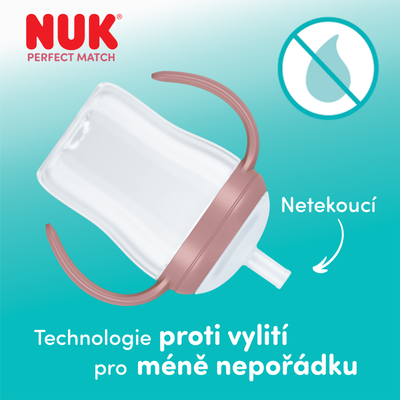 Nuk Fľaša na učenie Perfect Match so slamkou Medveď 150 ml