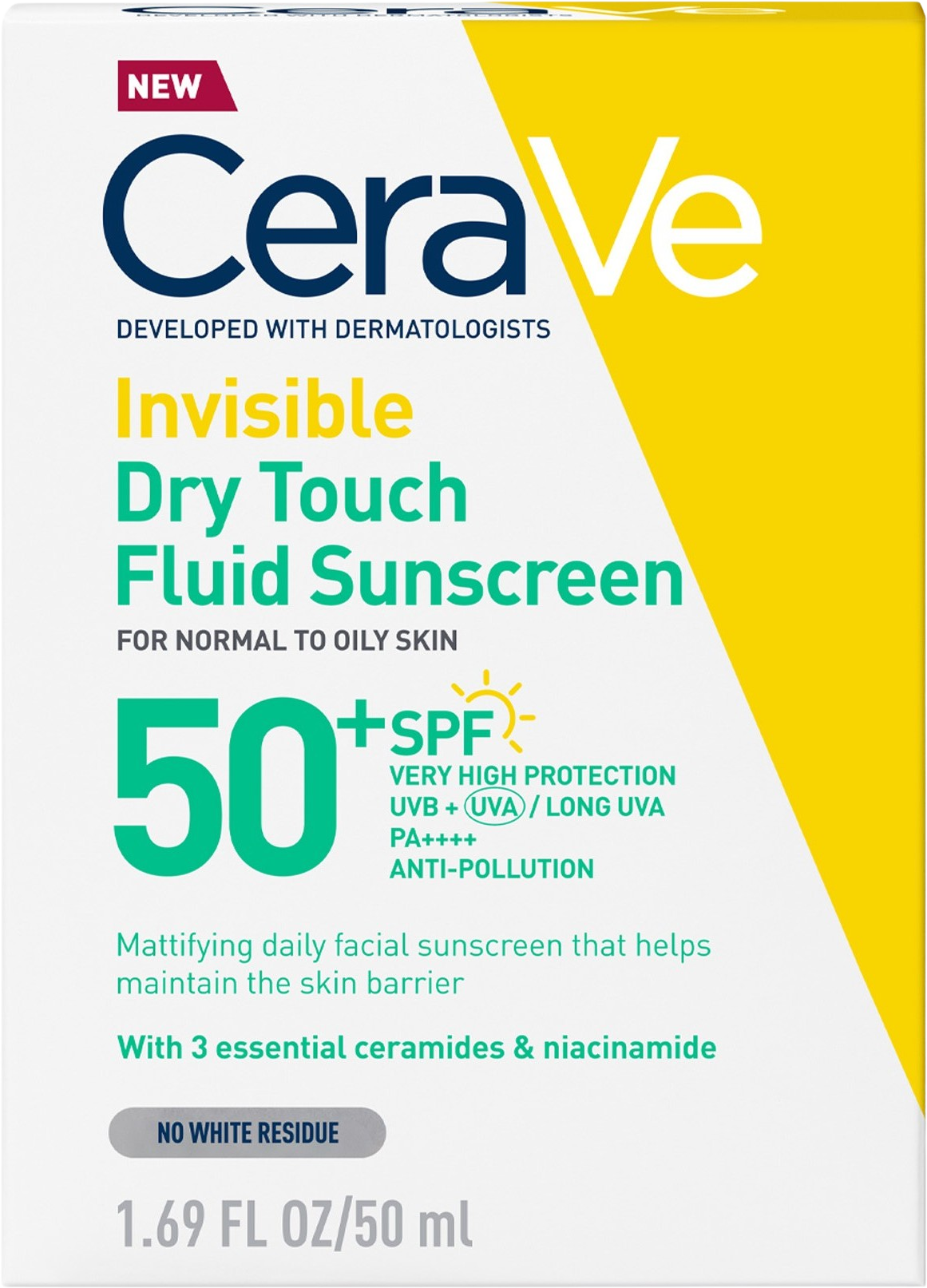 CeraVe Zmatňujúci opaľovací fluid SPF50, 50 ml