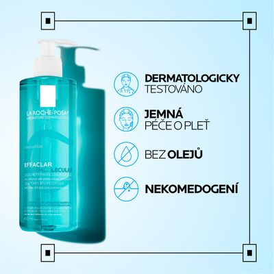 La Roche-Posay EFFACLAR SUPRAMOLECULAR Zmatňujúci čistiaci gél na mastnú pleť 200 ml