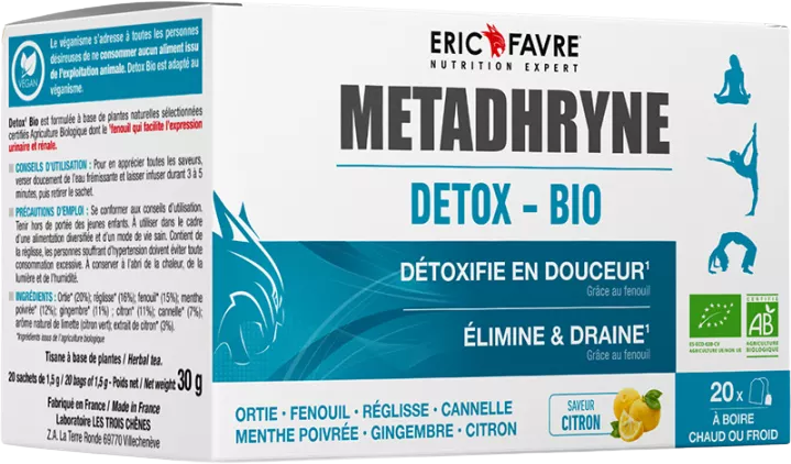 Eric Favre Metadhryne Detox BIO tisane Lemon 20 ks