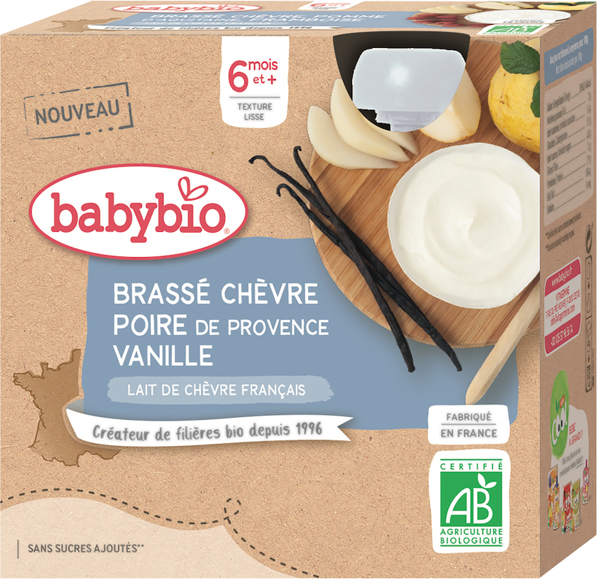 Babybio desiata z kozieho mlieka s hruškou a vanilkou 4 x 85 g