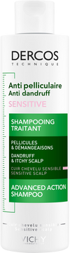 Vichy Dercos Anti-Pelliculaire Sensitive Šampón proti lupinám pre citlivú pokožku 200 ml