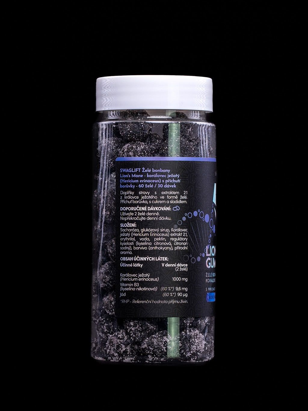 Swaglift Lion´s mane gummies s príchuťou čučoriedky 60 ks