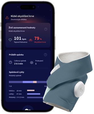Owlet Ponožka inteligentná Dream Sock - tmavomodrá