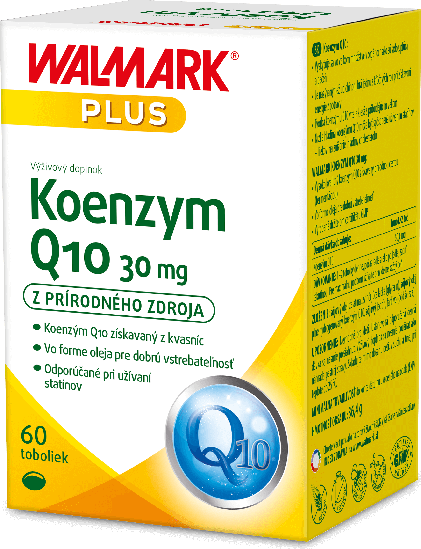 Walmark Plus Koenzym Q10 30 mg 60 kapsúl