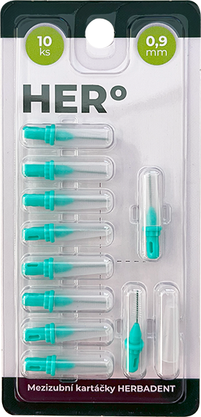 Herbadent HERo doplnkové balenie medzizubných kefiek 0,9 mm, 10 ks