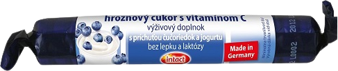 Intact Hroznový cukor s vit. C pastilky s príchuťou čučoriedok a jogurtu 40 g