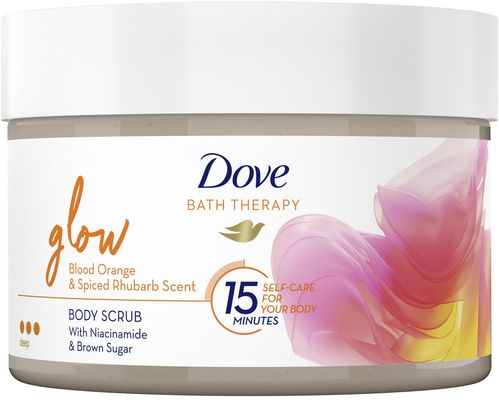 Dove Bath Therapy Glow telový peeling 295 ml