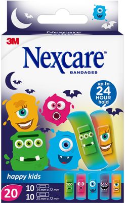 3M Nexcare Happy Kids náplasť strašidielka 20 ks