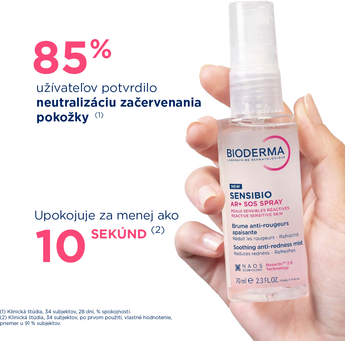 Bioderma Sensibio AR+ SOS Sprej pre rýchlu úľavu pleti so sklonom k začervenaniu a rosaceou 70 ml