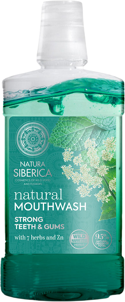 Natura Siberica Prírodná ústna voda so 7 sibírskymi bylinkami a zinkom 520 ml