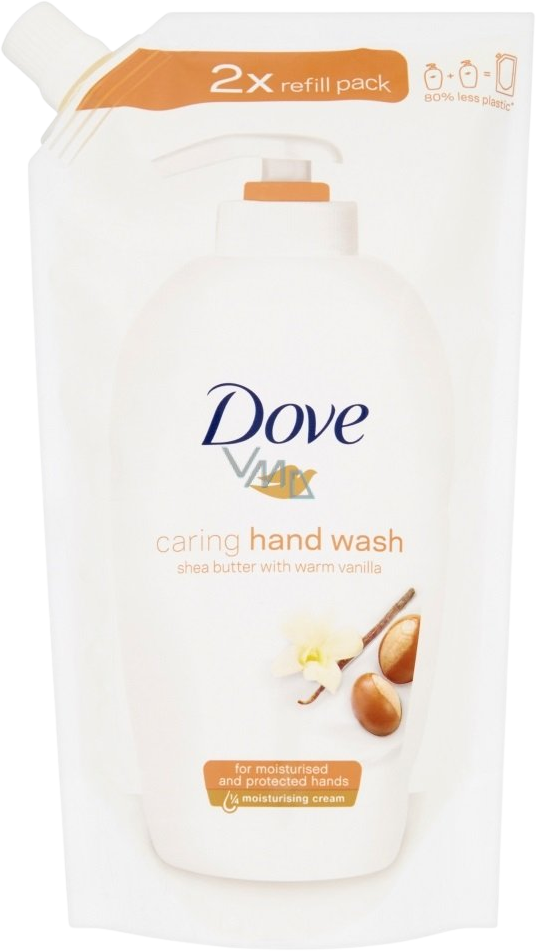Dove Pampering Care Shea Butter & Vanilla, Tekuté mydlo náhradná náplň 500 ml