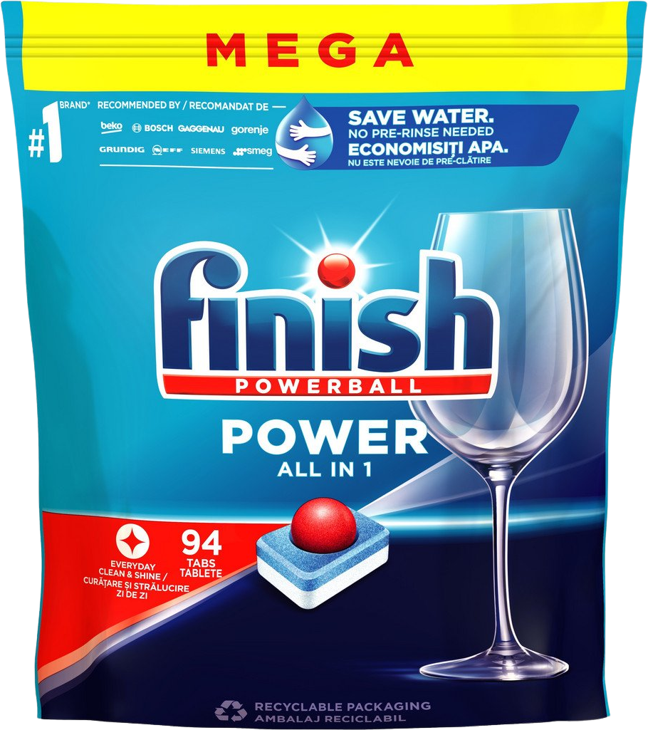 Finish Powerball All in 1 Max tablety do umývačky riadu 94 ks