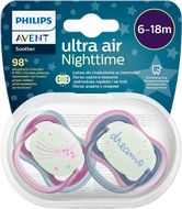Philips Avent Cumlík Ultra air nočné 6-18m dievča 2 ks