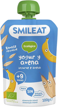 Smileat BIO vrecko grécky jogurt, banán a ovos 9M+ 100 g