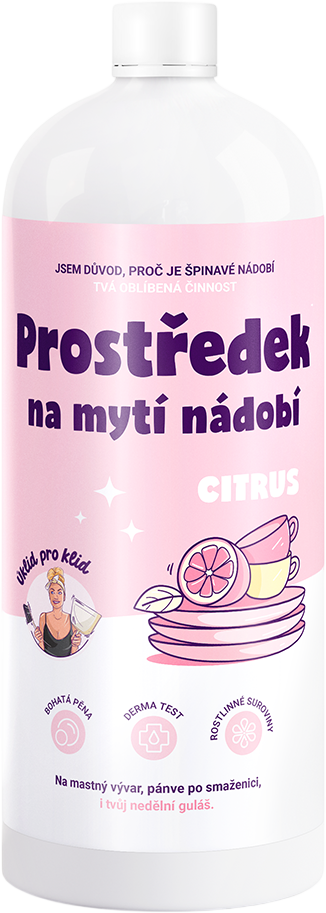 Úklid pro klid Prostriedok na umývanie riadu Citrus 1 l