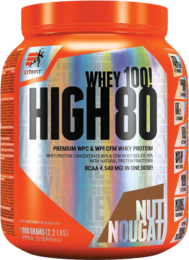 Extrifit High Whey 80 oriešok nugát 1000 g