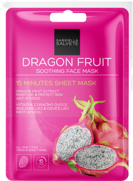 Gabriella Salvete Zklidňující pleťová plátýnková maska Dragon Fruits
