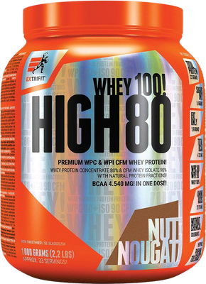 Extrifit High Whey 80 oriešok nugát 1000 g