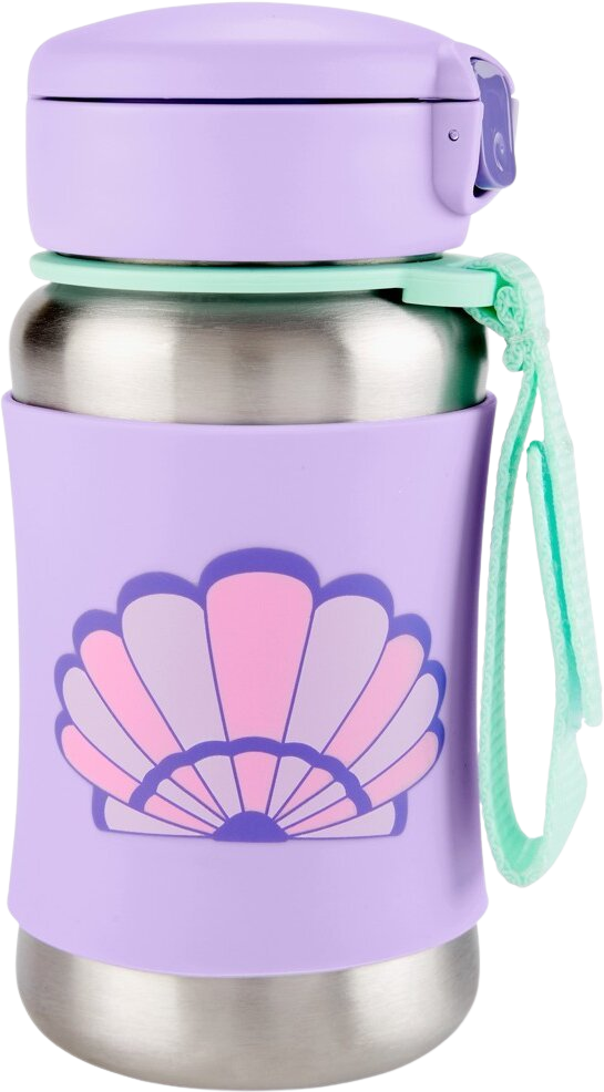 Skip Hop Spark Style Fľaša s brčkom na vodu Mušľa 12m+ 350 ml