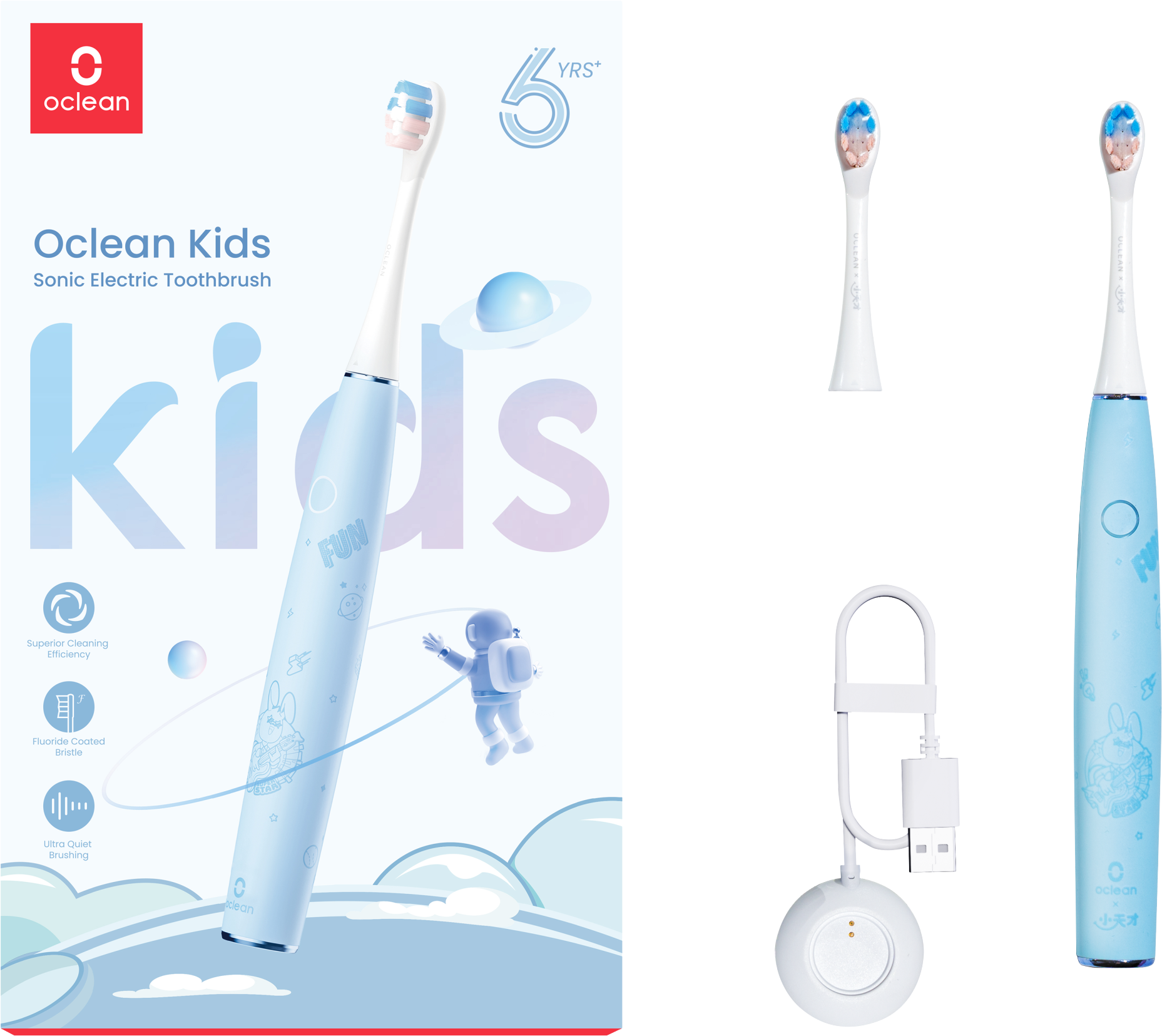 Oclean Junior sonická zubná kefka modrá