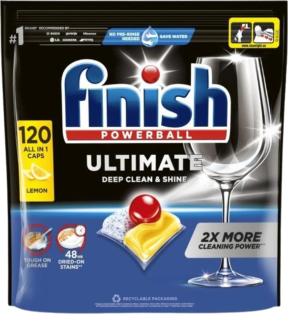 Finish Ultimate All in 1 Lemon kapsule do umývačky 120 ks