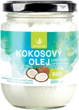Allnature Kokosový olej panenský BIO 200 ml