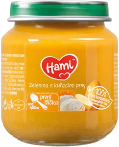 Hami Príkrm Zelenina s kuracími prsiami prvá lyžička 125 g