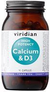 Viridian High Potency Calcium & D3 (Vápník s vitamínom D3) 90 kapsúl
