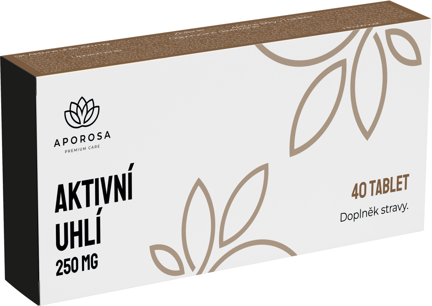 Aporosa Aktívne uhlie 250 mg 40 tabliet