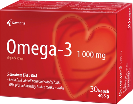 Noventis Omega-3, 1000mg pre zdravé srdce a cievy 30 kapsúl